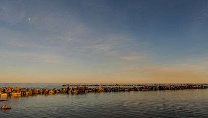 Adriatic Sea. Martinsicuro, Teramo. Spectacular sunset