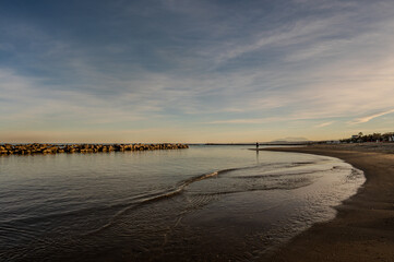 Adriatic Sea. Martinsicuro, Teramo. Spectacular sunset