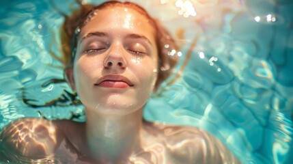 Woman Floating in Water