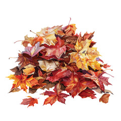 A pile of autumn leaves vector illustration