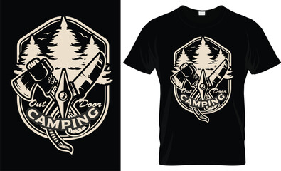 Camping and Adventure T-shirt design, Camper tshirt and mauntain t-shirts designs