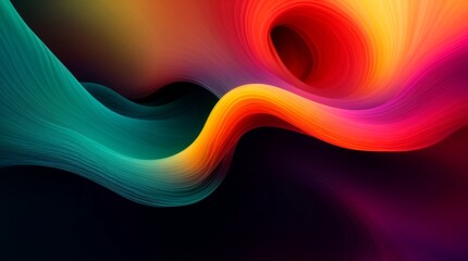 Pulsating digital waves flow in a vibrant gradient 