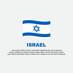 Israel Flag Background Design Template. Israel Independence Day Banner Social Media Post. Israel Background
