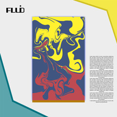 Fluid colorful abstract poster, suitable for use as a complement to graphic design