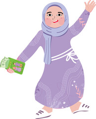 THR Bonus illustration during Ramadan month or lebaran