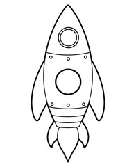 Space ship vector icon. Rocket icon. Startup sign and symbol. Rocket launcher icon