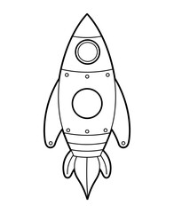 Space ship vector icon. Rocket icon. Startup sign and symbol. Rocket launcher icon