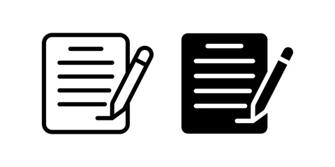 Document icon. write sign. for mobile concept and web design. vector illustrationtwork