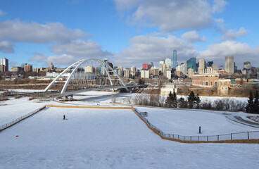 A romantic winter afternoon on Valentines Day in Edmonton, Alberta, Canada.