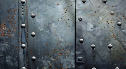 grunge metal plate with pin. background and texture.