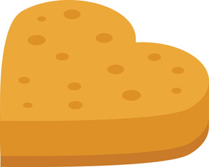 Heart shape bread crouton icon isometric vector. Cheese soup. Nutrition grain