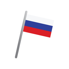 Russia flag icon vector