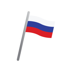 Russia flag icon vector