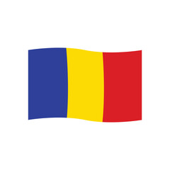 Fototapeta premium Romania flag icon vector