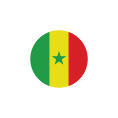 Senegal flag icon vector