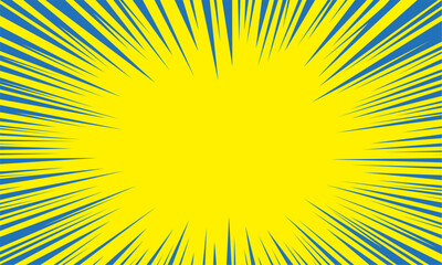 Comic yellow background with zoom effect