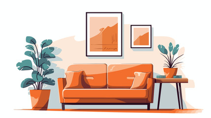 Interior sketch design vector illustration