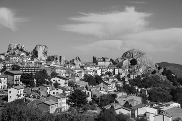 Pietrabbondante, Isernia, Molise. Panorama
