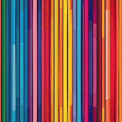 Obraz premium Seamless pattern of multicolored straight lines.
