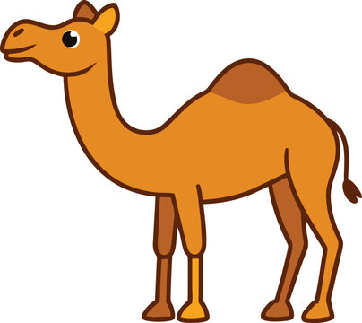 camel cartoon illustration, cute camel logo vector, camel logo design