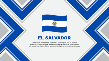 El Salvador Flag Abstract Background Design Template. El Salvador Independence Day Banner Wallpaper Vector Illustration. El Salvador Vector