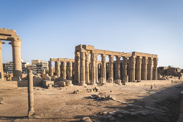 Luxor, Egypt - October 27, 2022. Views of the magical archeological complex of the Luxor Temple - 754189148