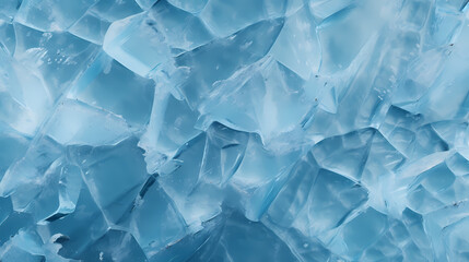 Obraz premium Ice texture crack surface, abstract winter background
