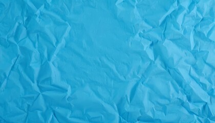 Obraz premium Blank blue crumpled and creased paper poster texture background