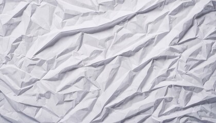 Blank white crumpled and creased paper poster texture background