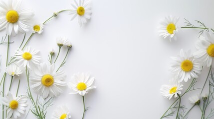 Fototapeta premium chamomile flowers background.