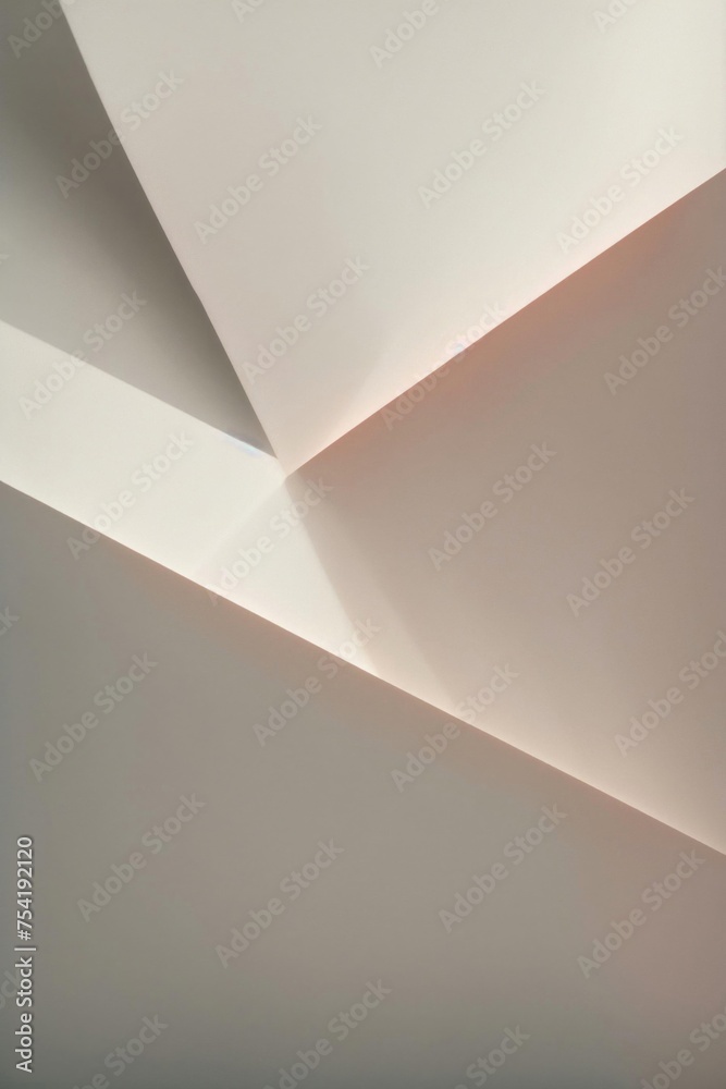 Wall mural angular surfaces blend light and shadow in geometric interplay
