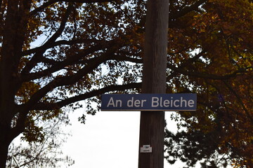 street name sign, An der Bleiche