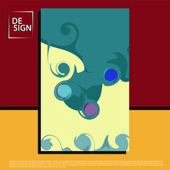 Fluid colorful abstract poster, suitable for use as a complement to graphic design