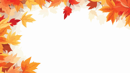 Naklejka na ściany i meble Autumn leaves and Japanese background