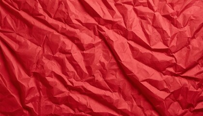 Christmas red crumpled and creased paper poster texture background