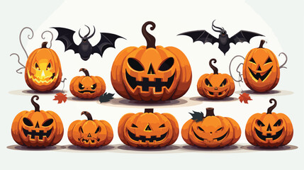 Halloween pumpkin vector illustration