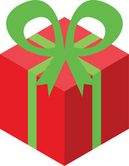 Christmas gift box icon isometric vector. Cool frozen enjoy. Child xmas fun
