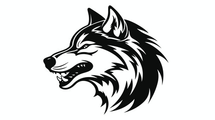 Wolf silhouette vector illustration