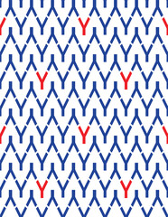 Y monogram pattern repeat illustration vector design