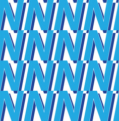 N monogram pattern repeat illustration vector design