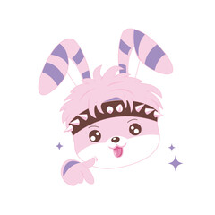 Cute Rabbit Character with Korean Style