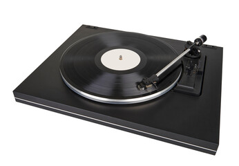 vinyl player on white background