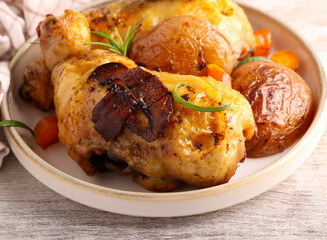 chicken legs stuffed with mushrooms