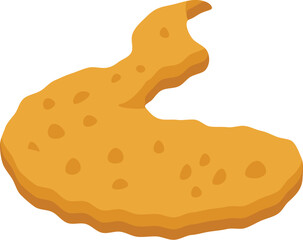 Crisp food menu icon isometric vector. Restaurant chicken. Fast food hot meal