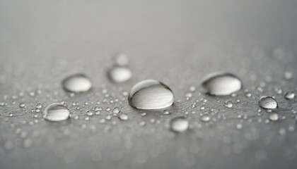High-quality photo .Water droplets on a gray background.