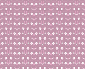 White flowers pink seamless pattern - 754199305