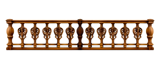 Balcony stone railing isolated on white background