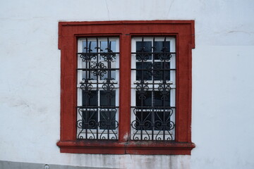 iron bars on a medieval window