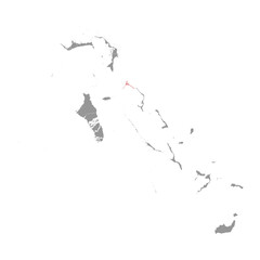 North Eleuthera map, administrative division of Bahamas. Vector illustration.
