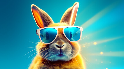 Easter bunny, close-up portrait of rabbit